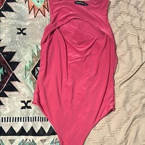 Boohoo Vibrant Pink Bodysuit